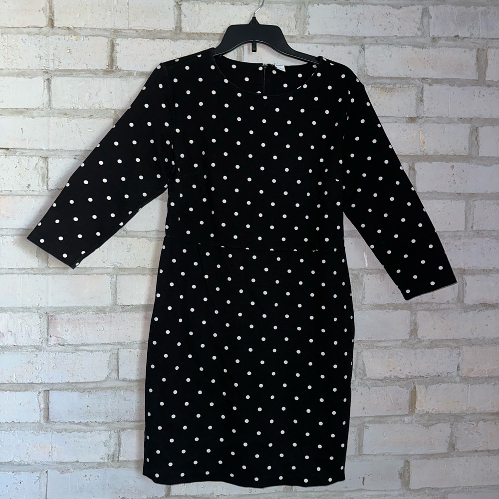 Old Navy Black with White dots short dress Large